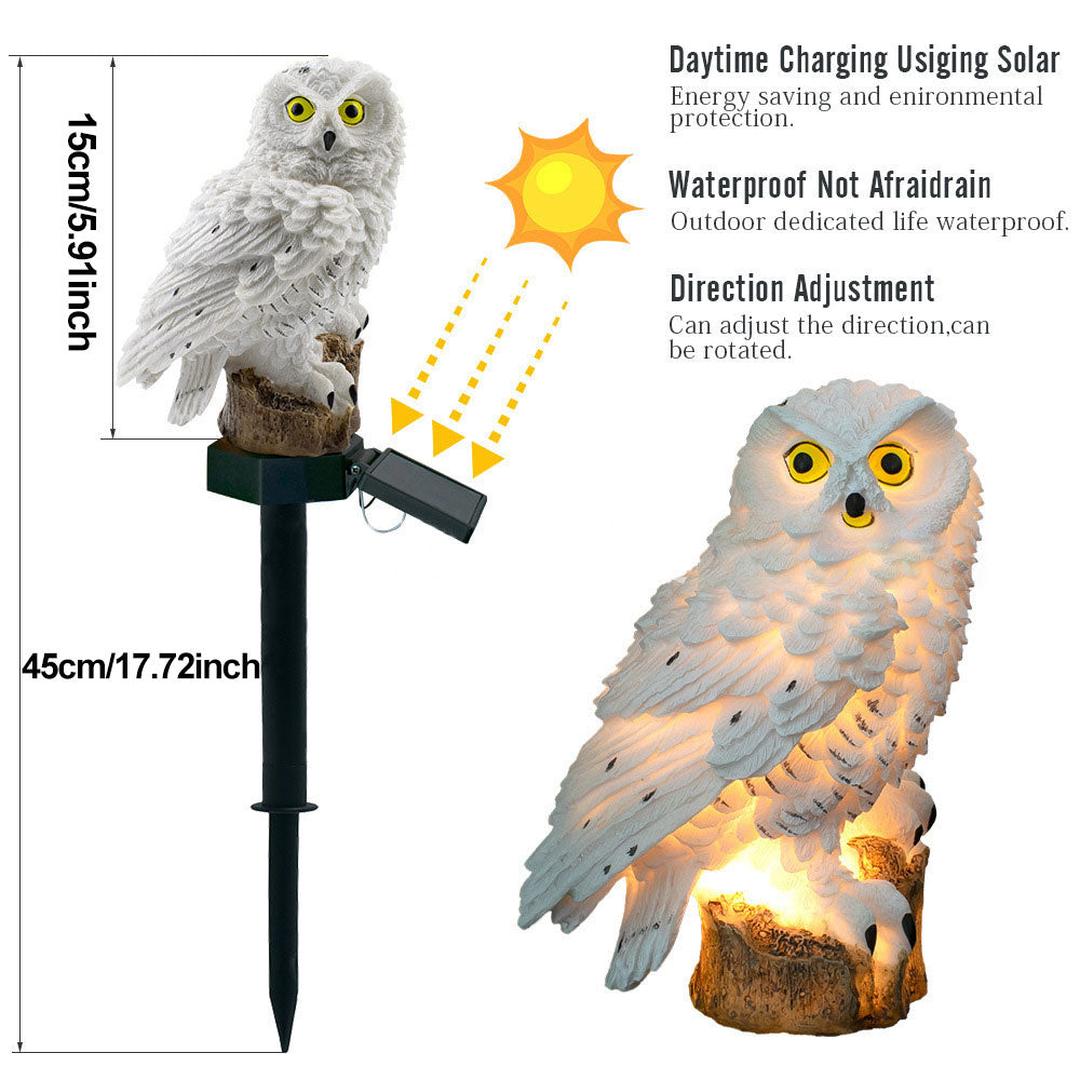 Zewnętrzna Solarna Lampa Ogrodowa Sowa