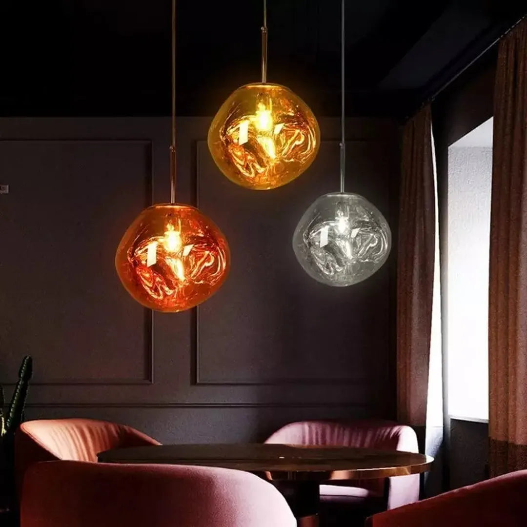 Nowoczesna Szklana Lampa Wisząca E27