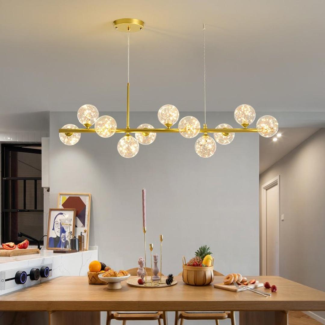 Szklana Liniowa Lampa Wisząca Do Jadalni
