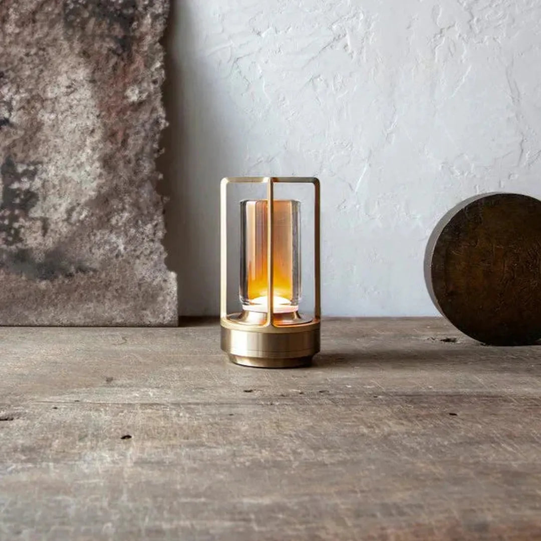 Bezprzewodowa Szklana Lampa Stołowa LED