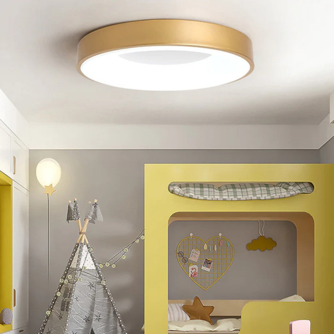 Minimalistyczna Sufitowa Lampa LED Z Kolorowym Wykończeniem