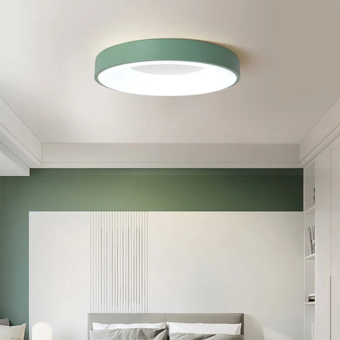 Minimalistyczna Sufitowa Lampa LED Z Kolorowym Wykończeniem