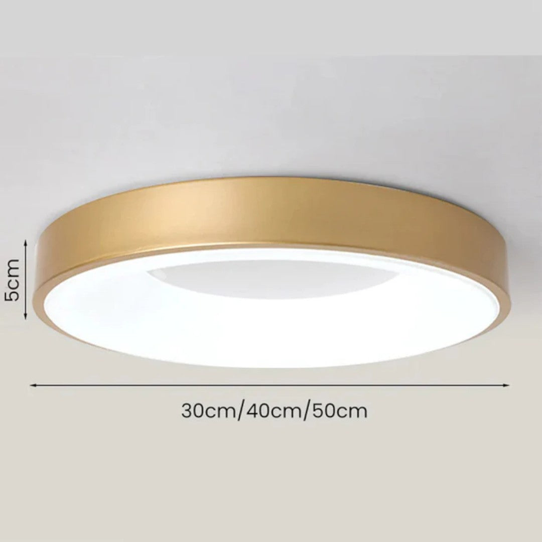 Minimalistyczna Sufitowa Lampa LED Z Kolorowym Wykończeniem