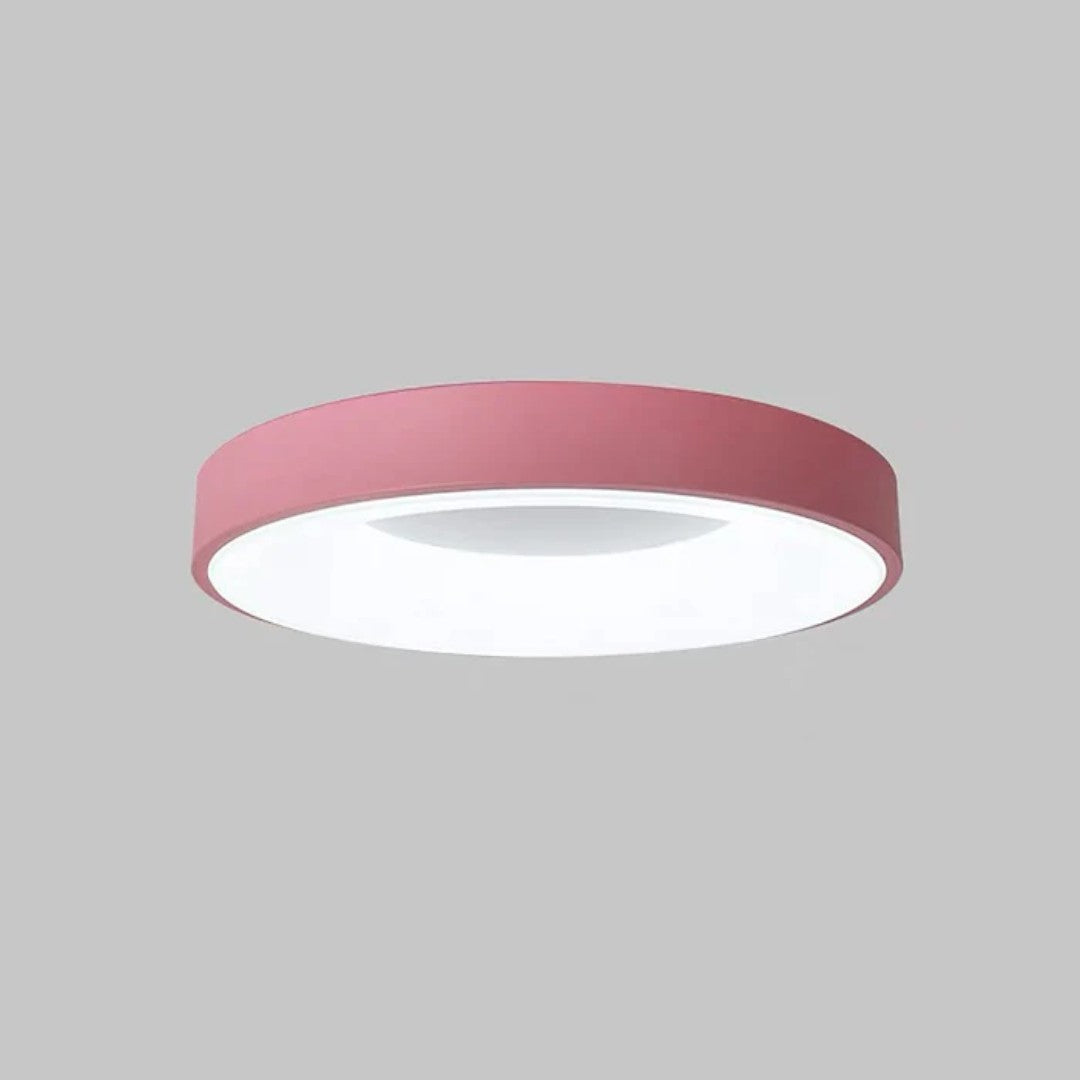 Minimalistyczna Sufitowa Lampa LED Z Kolorowym Wykończeniem