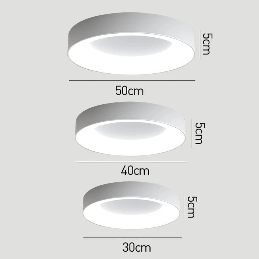 Minimalistyczna Sufitowa Lampa LED Z Kolorowym Wykończeniem
