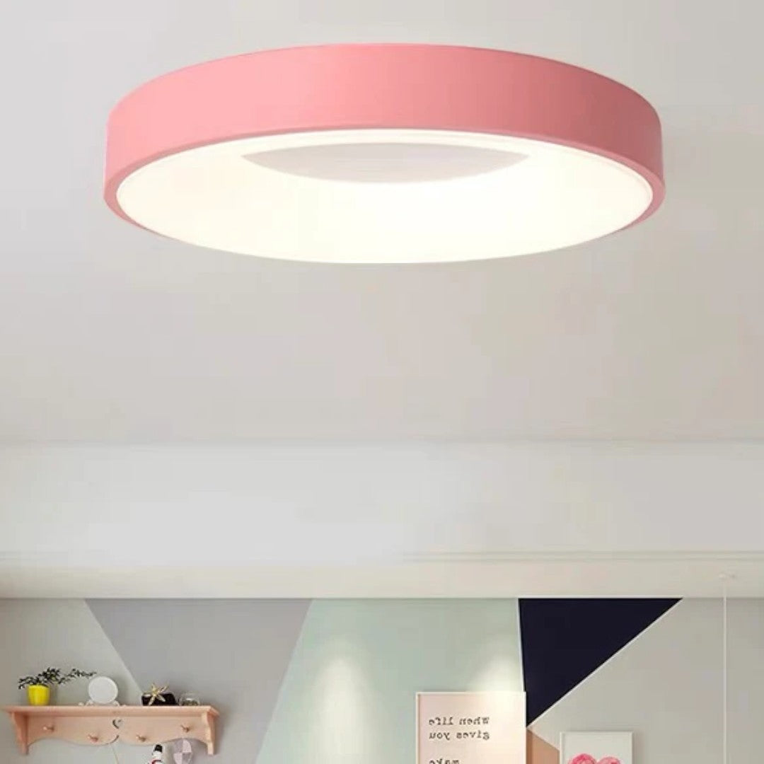 Minimalistyczna Sufitowa Lampa LED Z Kolorowym Wykończeniem