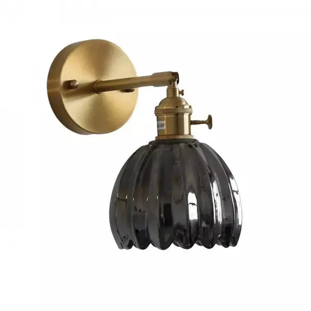 Retro Szklana Lampa Ścienna Tulipan