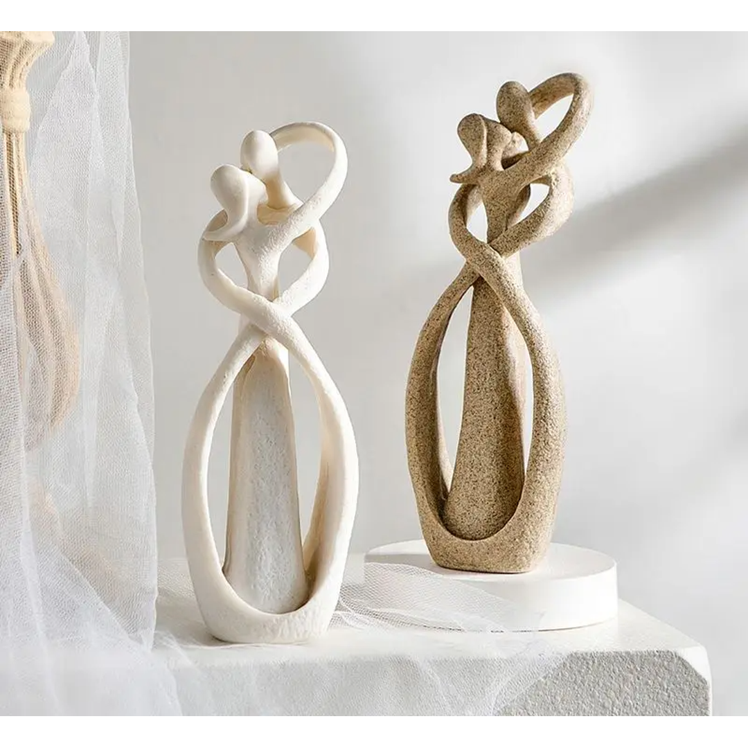 Dekoracyjna Abstrakcyjna Figurka Z Żywicy Przedstawiająca Uścisk