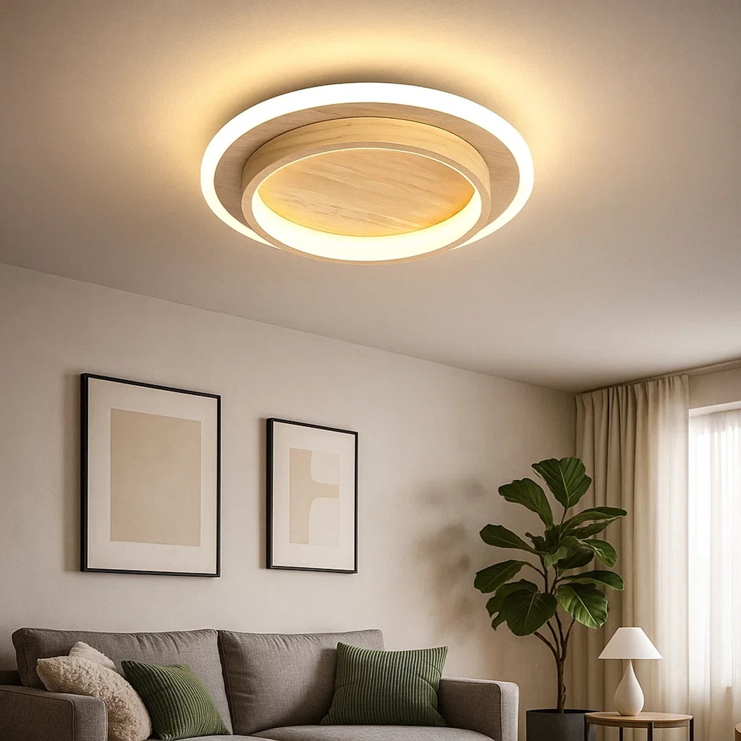 Lampa Sufitowa LED Okrągła do Przedpokoju z Metalu i Akrylu