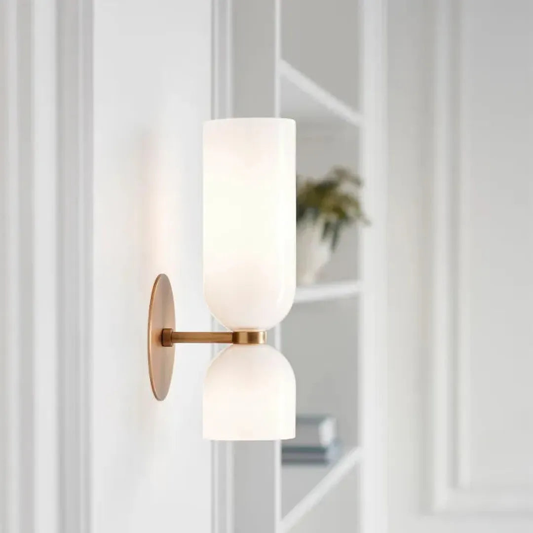 Szklana Lampa Ścienna LED Z Ciepłym Światłem